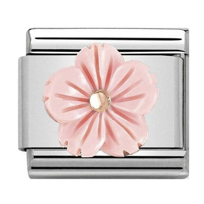 Composable Rose Coral Flower Charm
