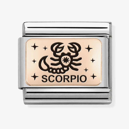 Classic Composable 9ct Rose Gold Scorpio Zodiac Charm
