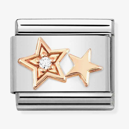 CLASSIC Composable Romance CZ Double Star Charm