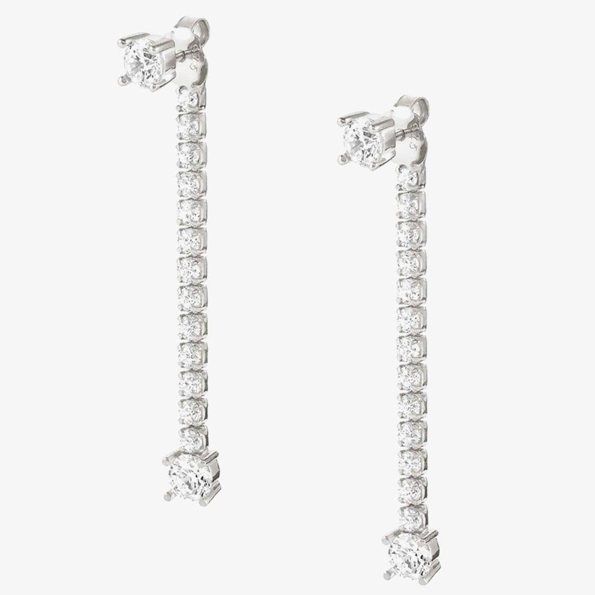 CHIC&CHARM Joyful Edition Silver CZ Drop Earrings