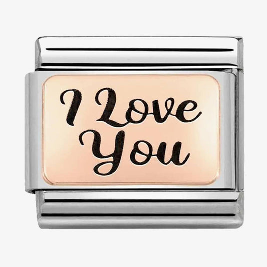 Classic Composable Rose Gold I Love You Charm