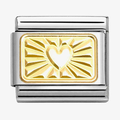 Diamond heart Gold Link
