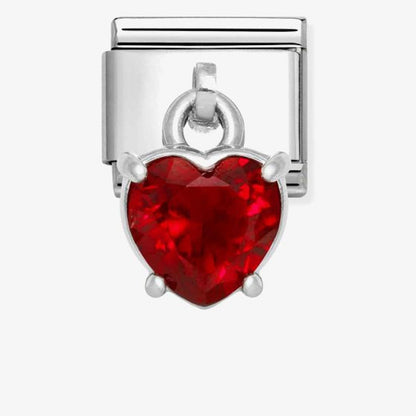Classic Composable  Red Heart CZ Dangle Charm