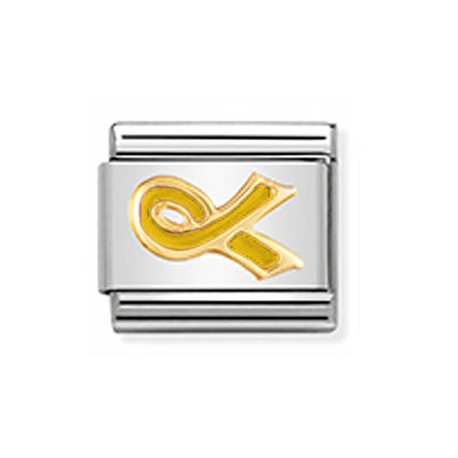 Classic Yellow Gold Enamel YELLOW Ribbon Link