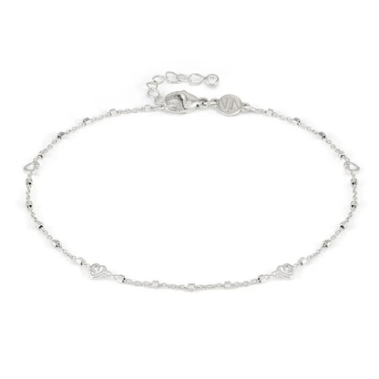 Nomination Silver Cubic Zirconia Hearts Anklet