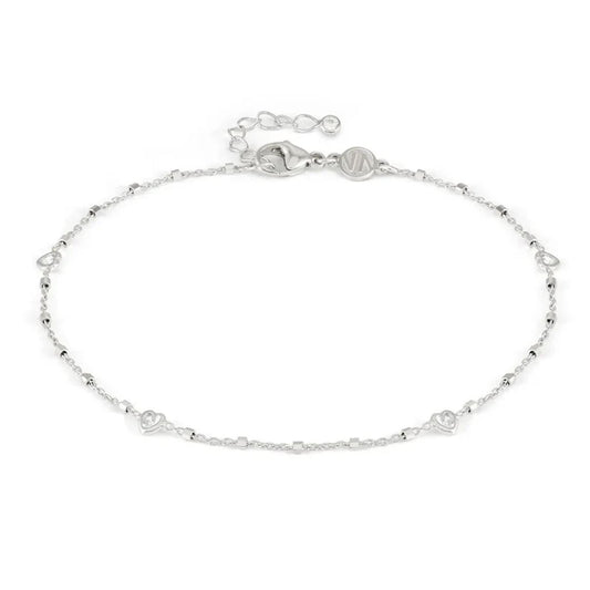 Nomination Silver Cubic Zirconia Hearts Anklet