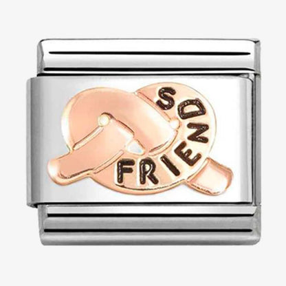 Classic Composable Rose Gold Friends Promise Knot Charm