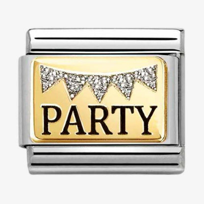 CLASSIC Gold & Glitter Party Bunting Charm