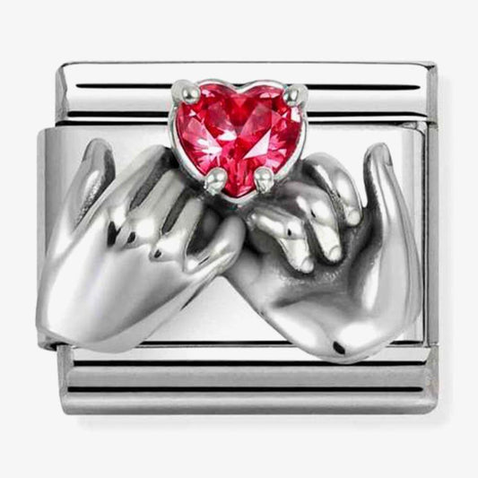 Composable Classic Red Heart Pinkie Promise Charm