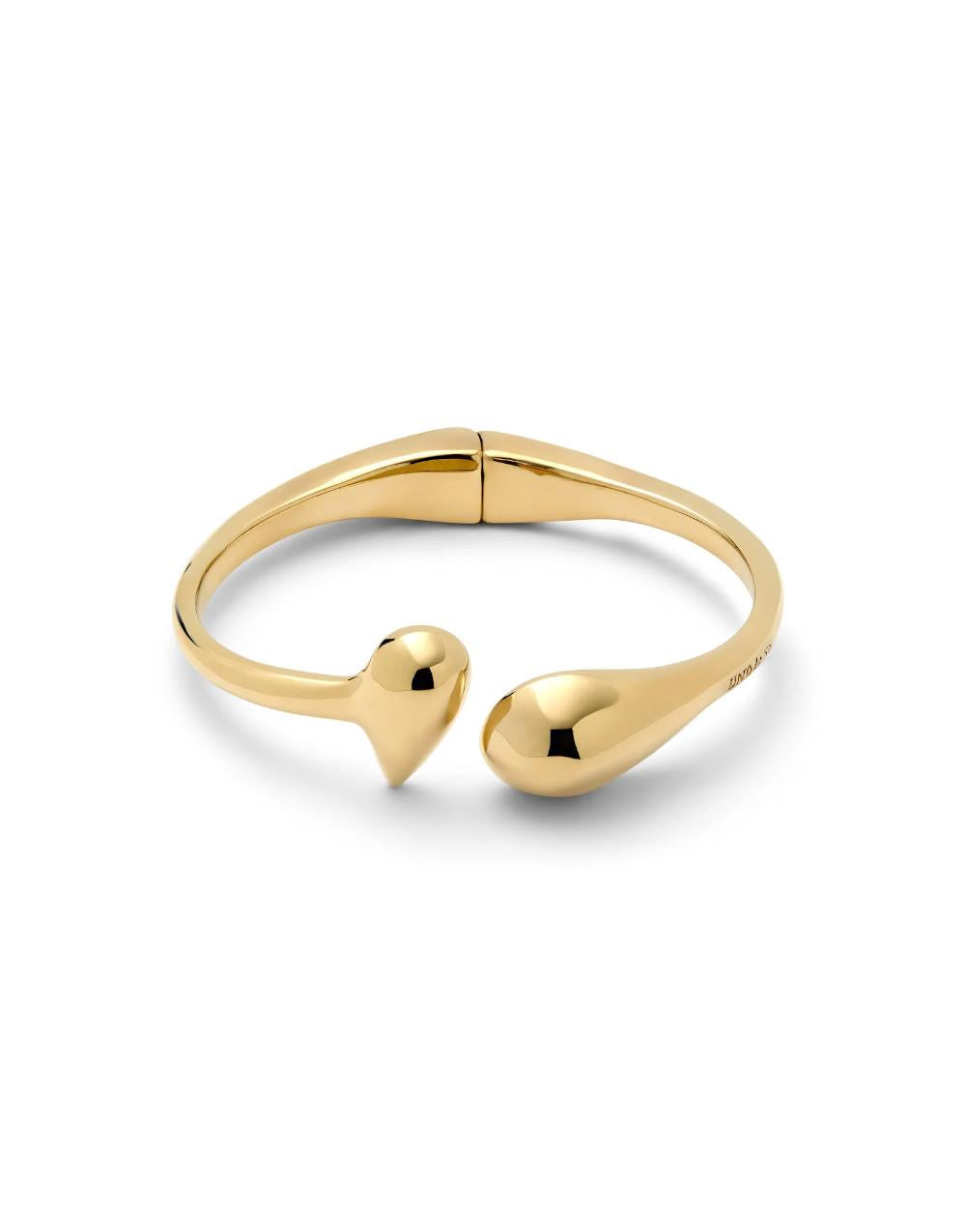 Originia 18ct Gold Plated Hinged Bangle