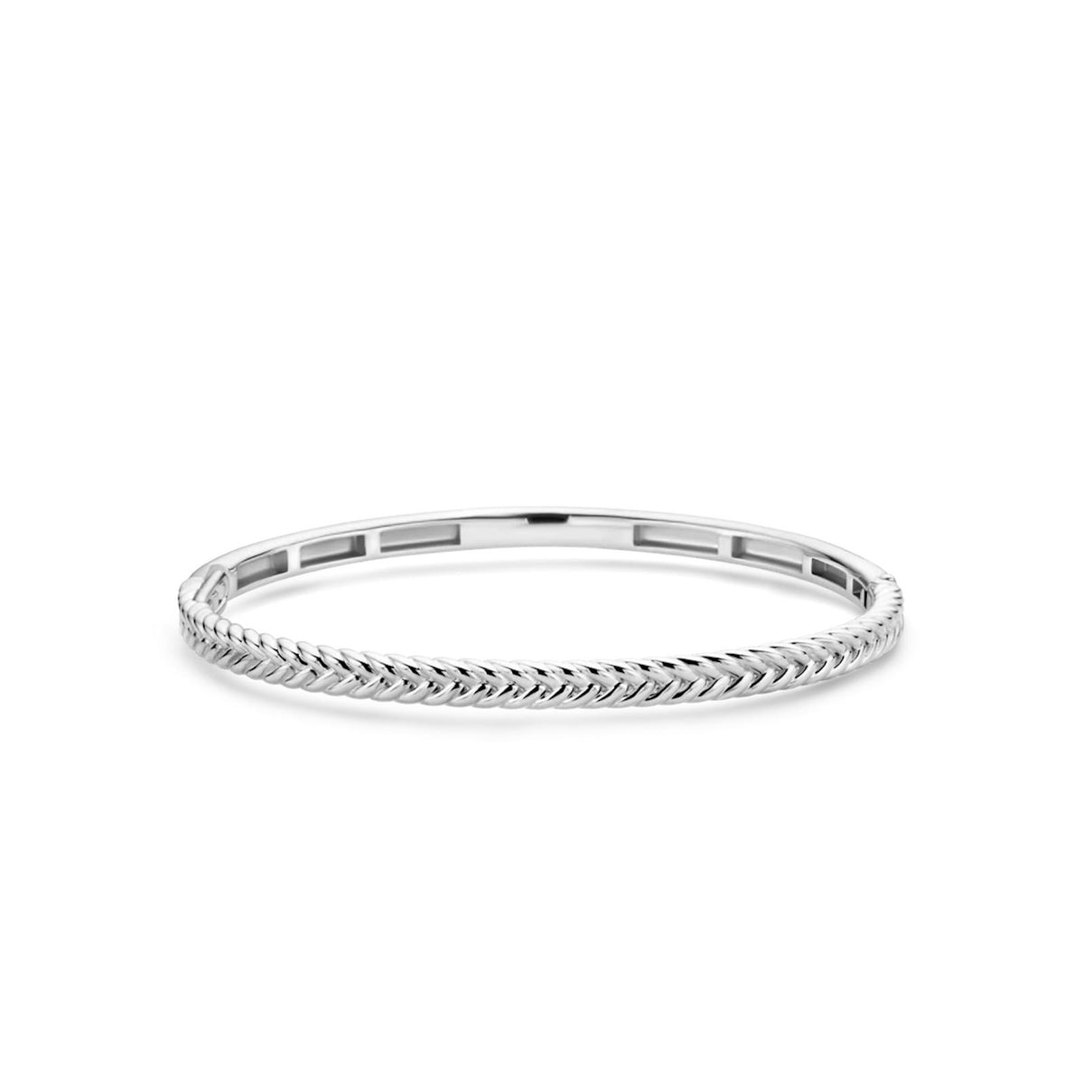 Ti Sento Silver Braid Bangle