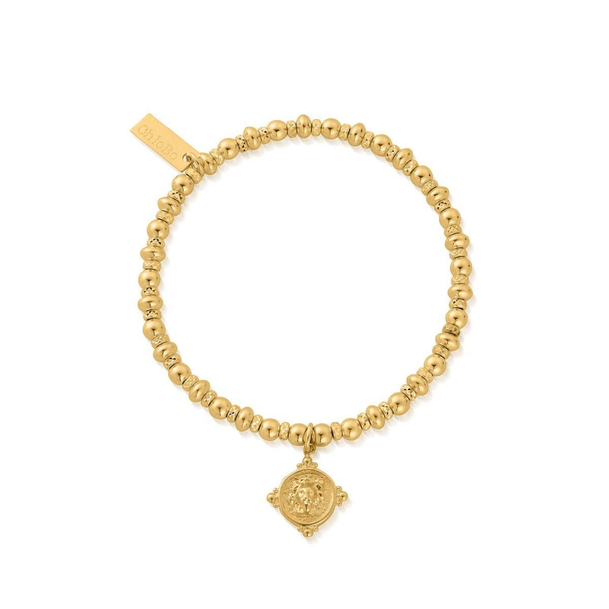 ChloBo Gold Didi Sparkle Lion Head Bracelet
