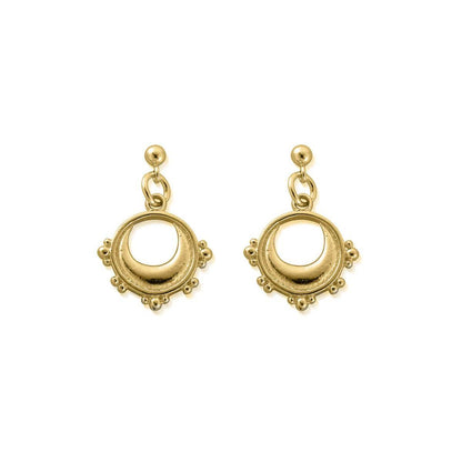 ChloBo Gold Half Moon Drop Earrings