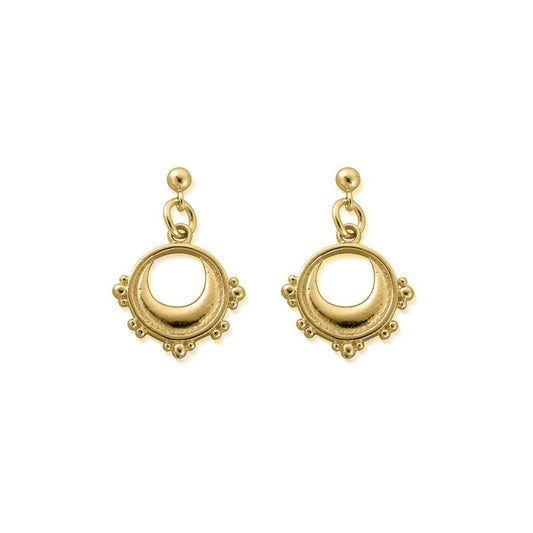 ChloBo Gold Half Moon Drop Earrings