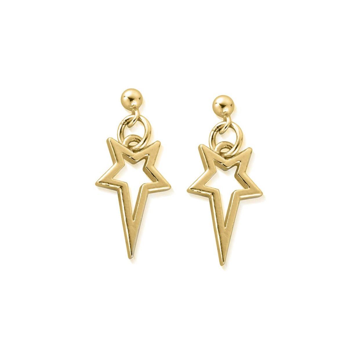 ChloBo gold North Star Drop Earrings