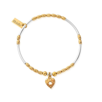 ChloBo Gold and Silver Star Heart Bracelets