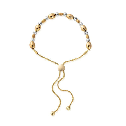 ChloBo Gold and Silver Sparkle Oval Bracelets