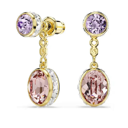 Chroma Gold Plated Multi Colour Crystal Earrings