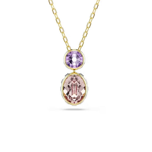 Chroma Gold Plated Multi Colour Crystal Necklace