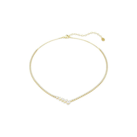 Mesmera necklace, Mixed cuts, White, 18K gold