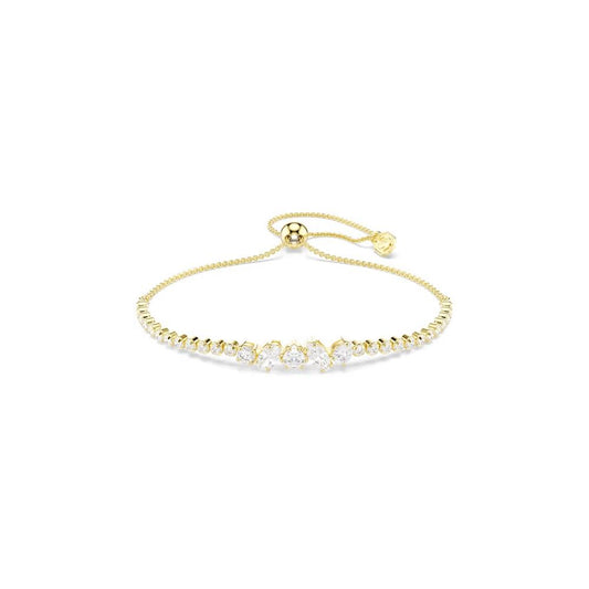 Mesmera bracelet, Mixed cuts, White, 18K gold