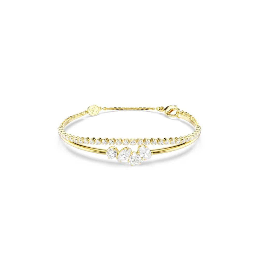Mesmera bracelet, Mixed cuts, White, 18K gold