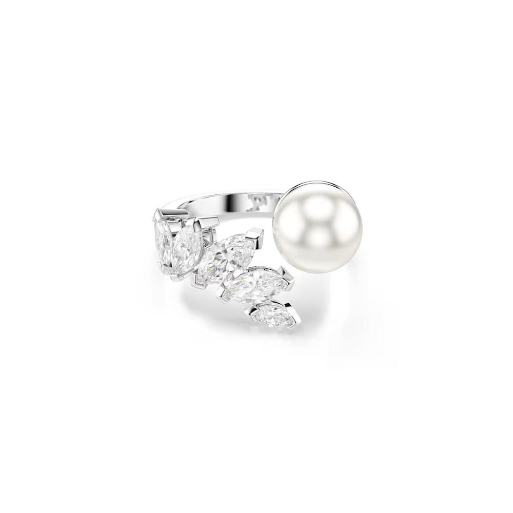 Mesmera open ring, Crystal pearl, Marquise cut