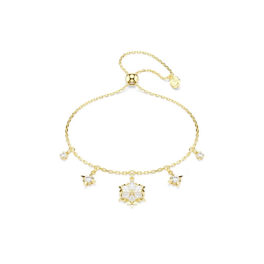 Magic bracelet, Mixed cuts, Snowflake, White, 18K