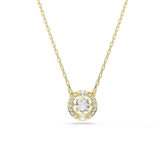 Una Angelic pendant, Mixed cuts, White, 18K gold