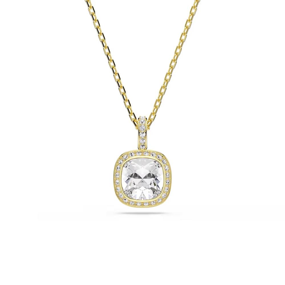 Una Angelic pendant, Cushion cut, White, 18K gold
