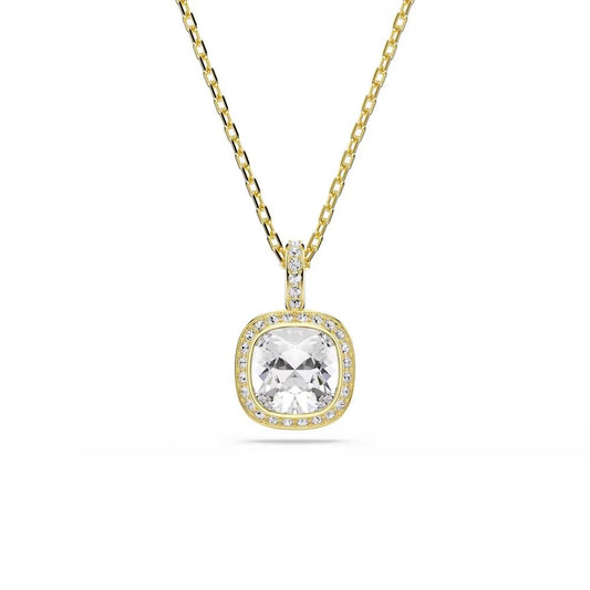 Una Angelic pendant, Cushion cut, White, 18K gold