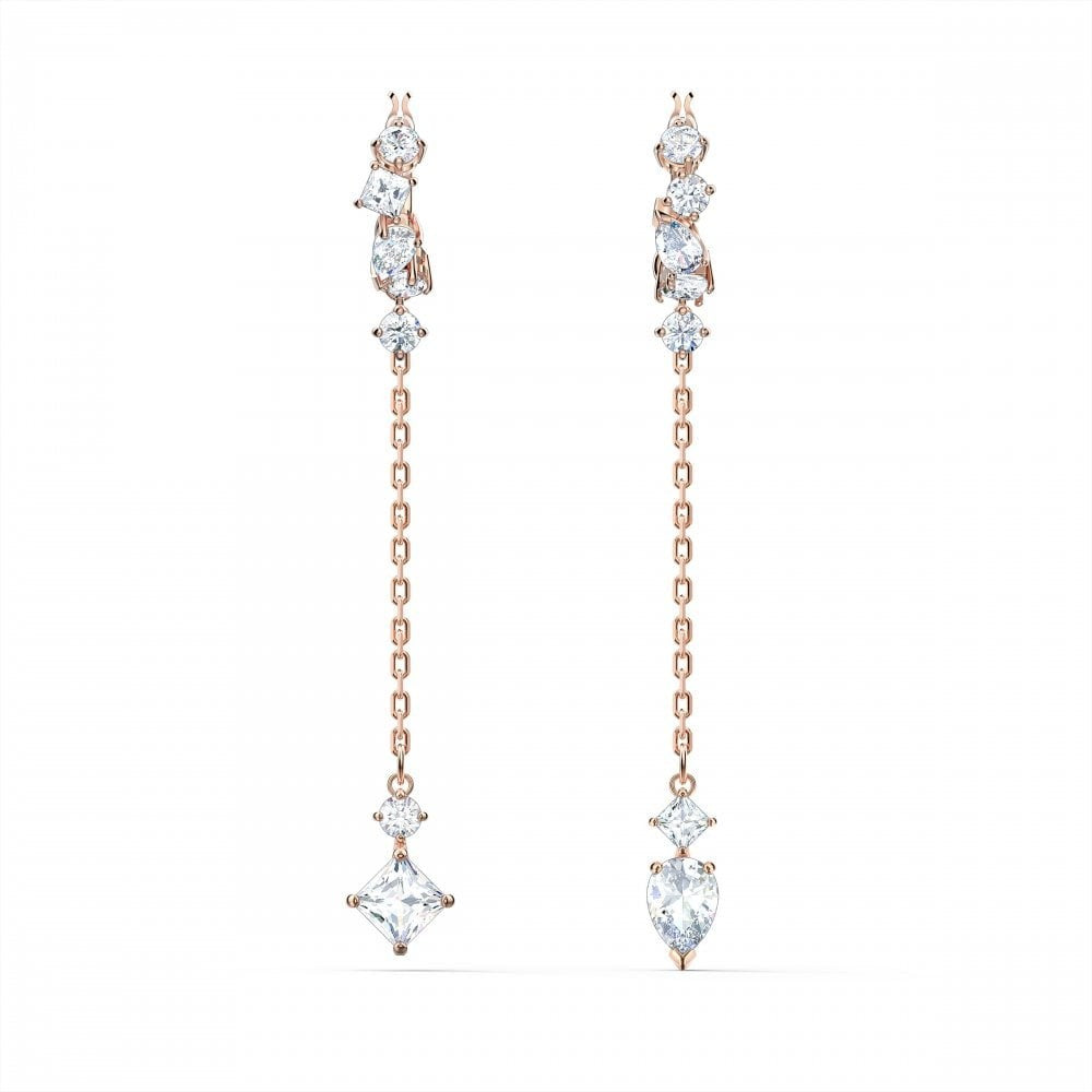 Swarovski Attract Rose Tone Drop Earrings