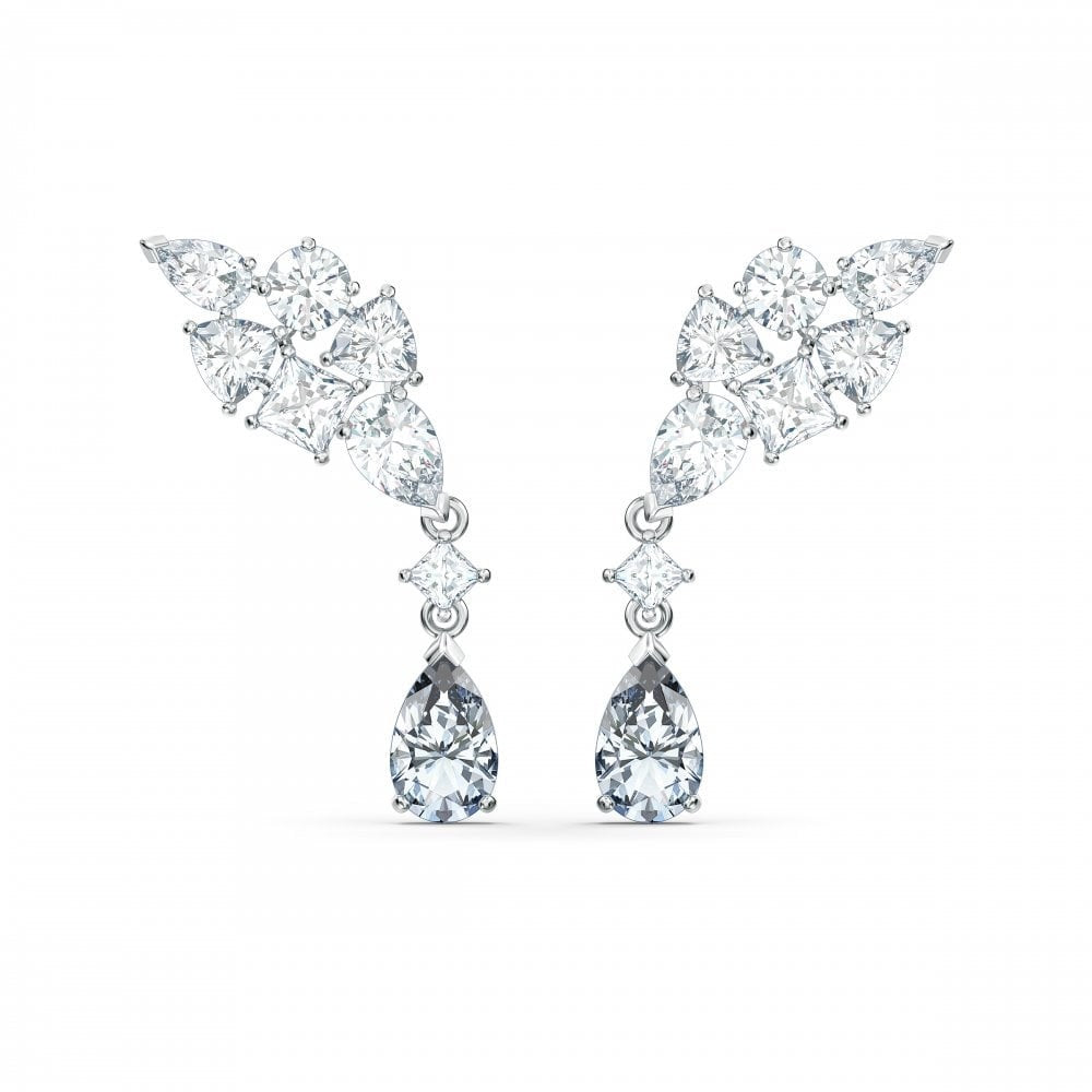 Swarovski Tennis Deluxe Cluster Earrings