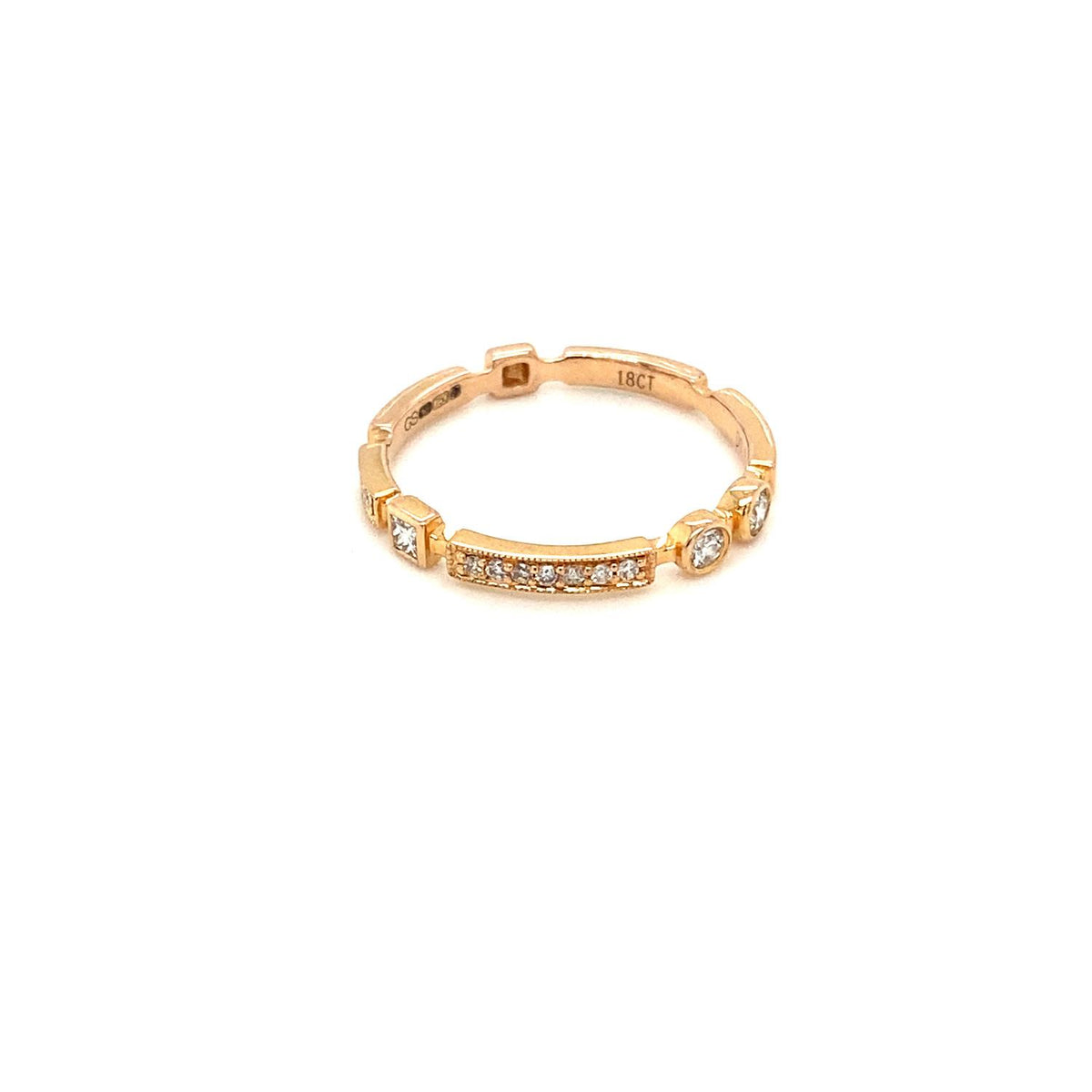 18ct Rose Gold Diamond 0.16 Ring
