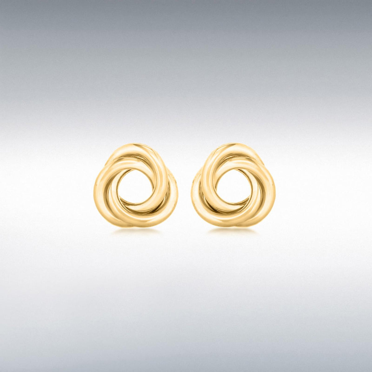 9ct Yellow Gold Open Knot Stud Earrings