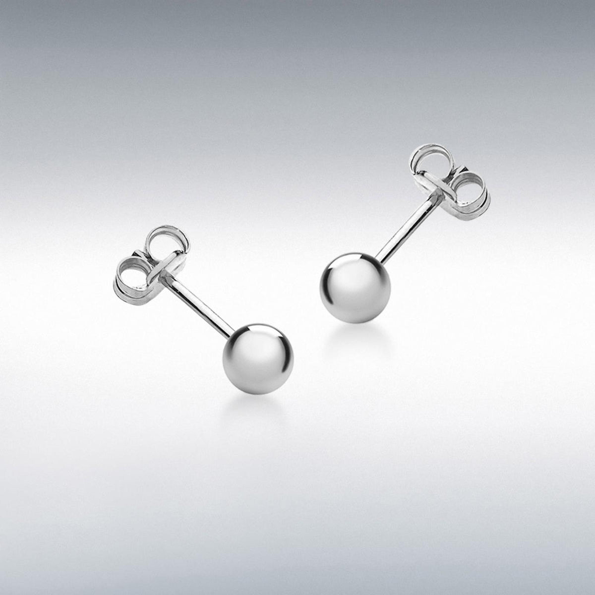 9ct White Gold 4mm Ball Stud Earrings