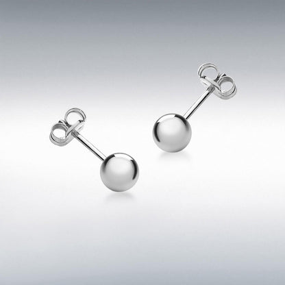 9ct White Gold 5mm Ball Stud Earrings