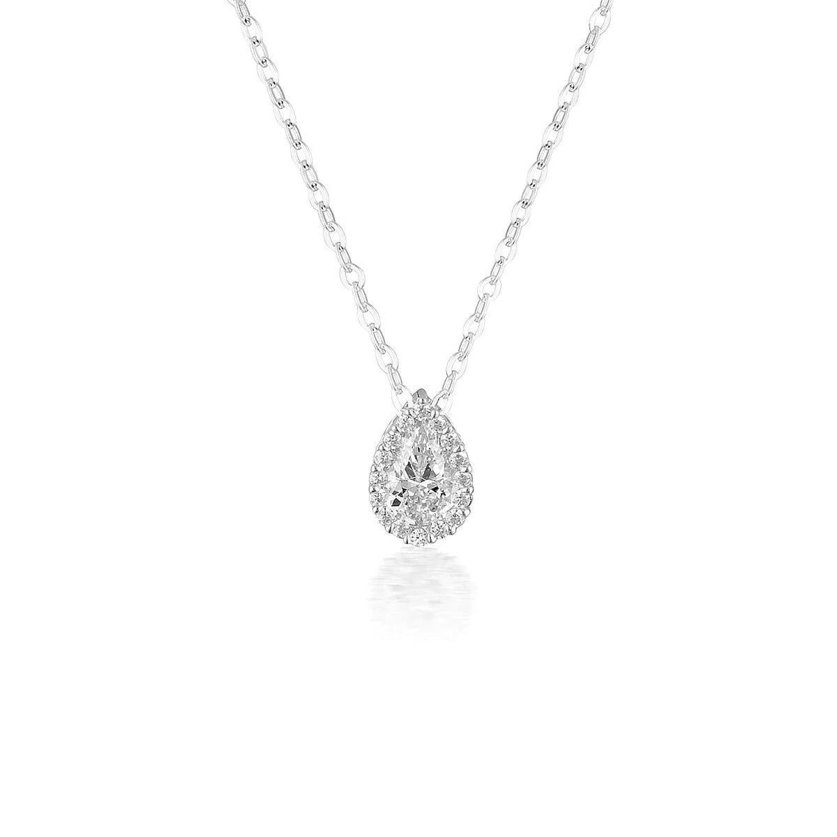 Georgini Monaco Silver Peardrop CZ Pendant