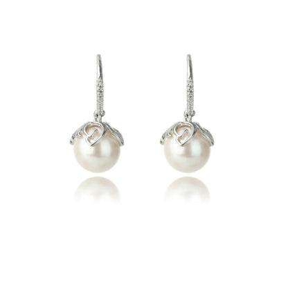 Georgini Oceans Palm Cove Fresh Water Pearl Silver Earrings