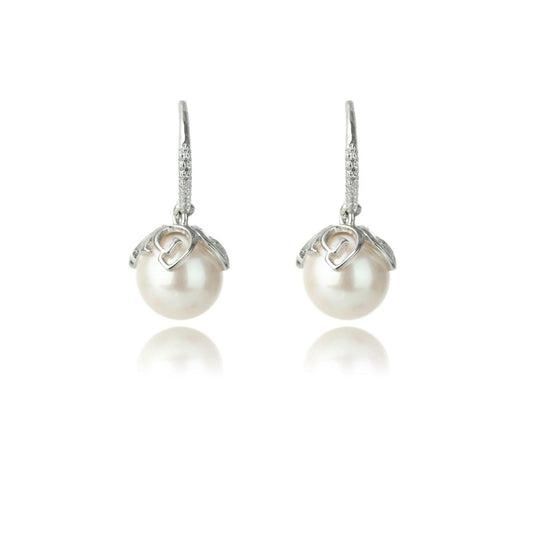 Georgini Oceans Palm Cove Fresh Water Pearl Silver Earrings