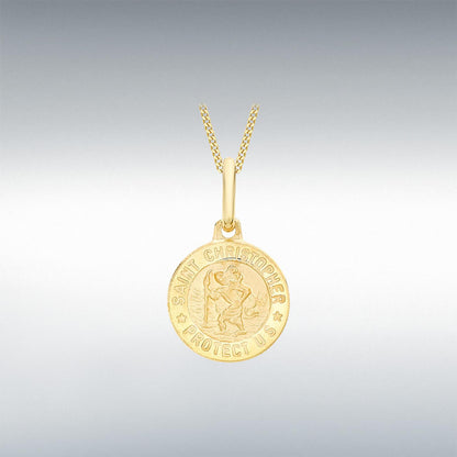 9ct Yellow Gold St. Christopher Medal Pendant