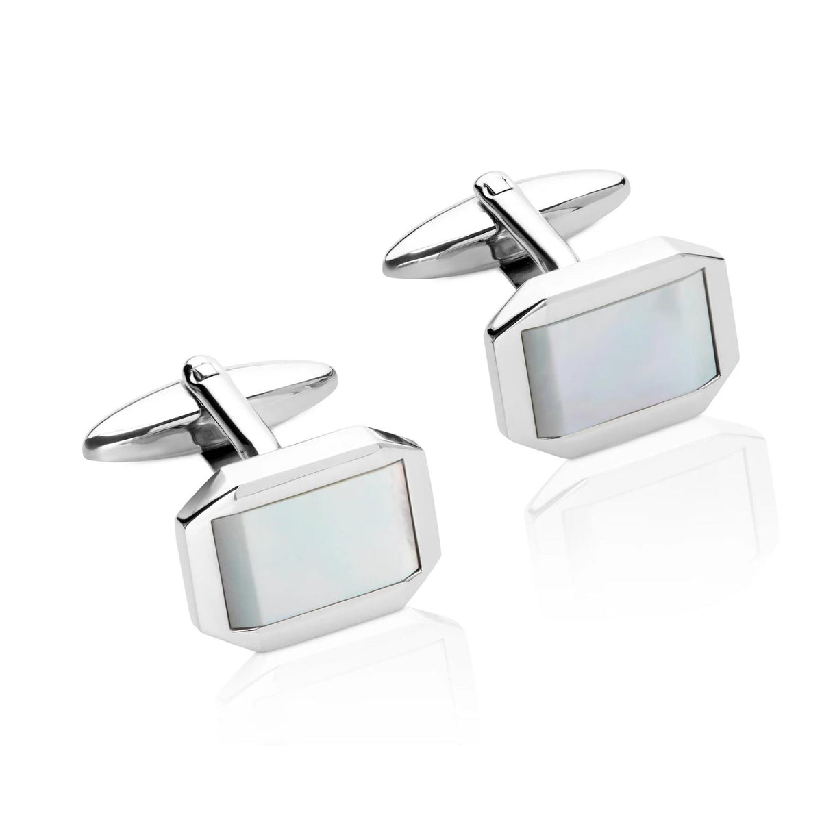 Unique Mother of Pearl S/Steel Cufflinks