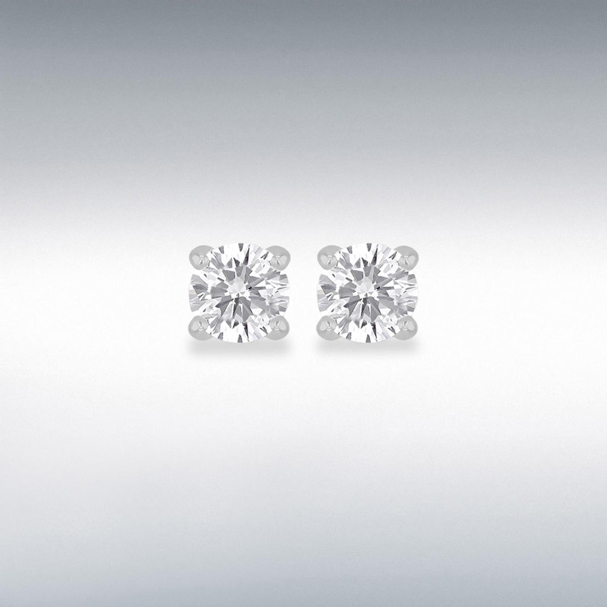 Sterling Silver 3mm Round CZ Earrings