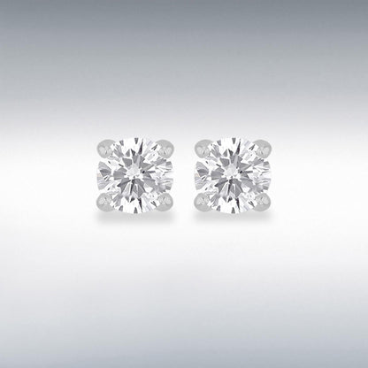 Sterling Silver 7mm Round CZ Earrings