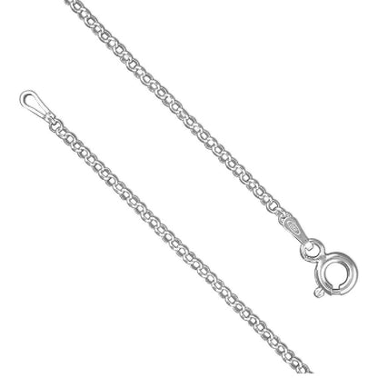 Sterling Silver Mini round Belcher Chain 46cm -18 inch
