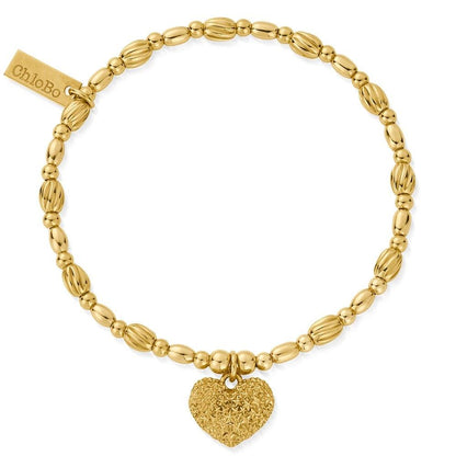 ChloBo Gold Shining Heart Bracelet