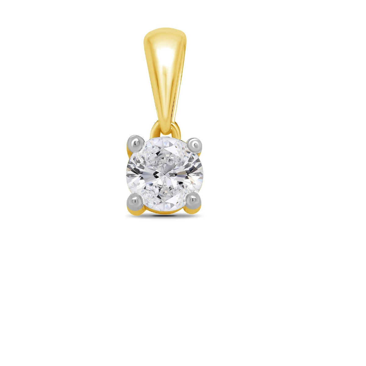 9ct YG Diamond 0.20ct Pendant