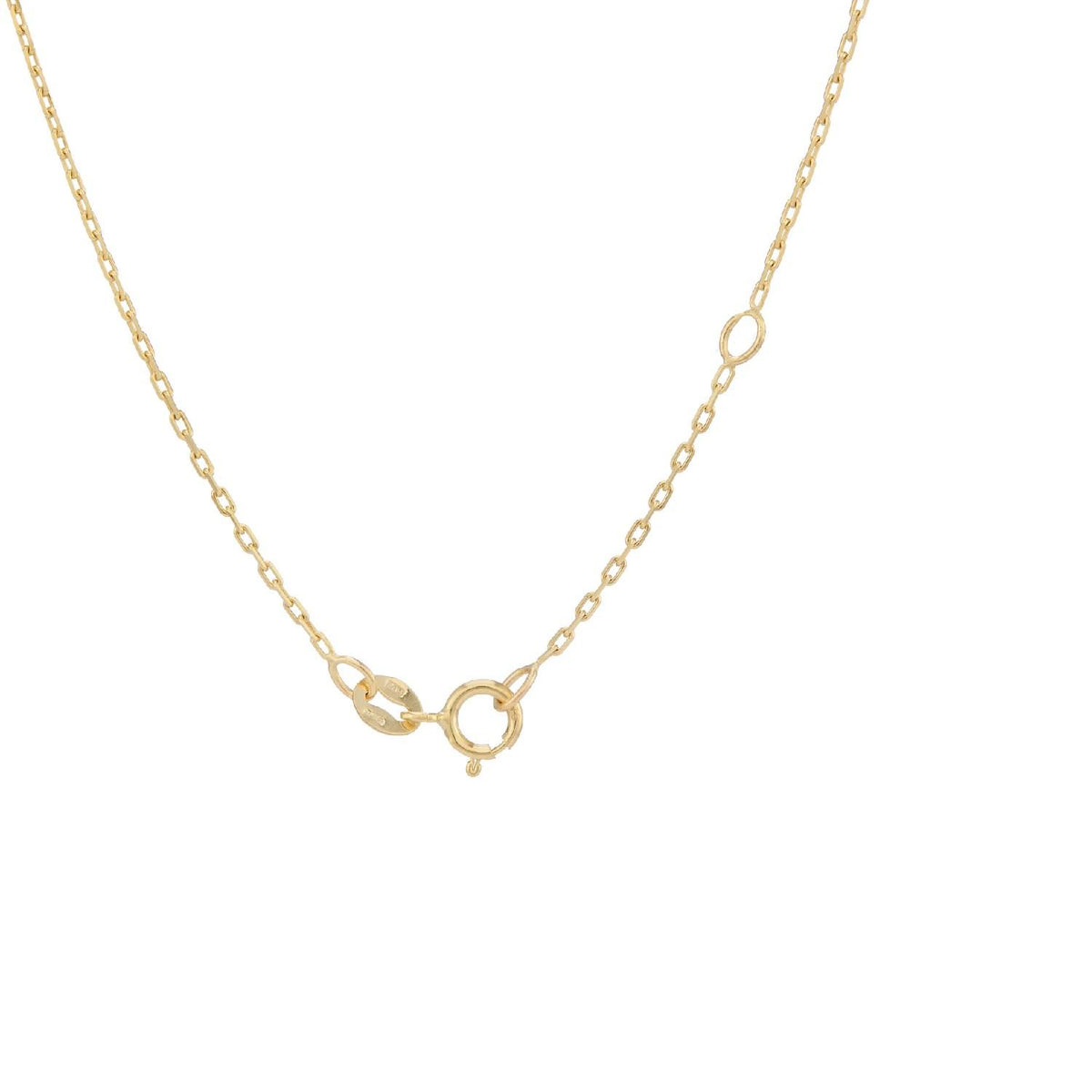 9ct YG Diamond Cut 18" Adjuster Trace Chain
