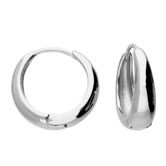 Sterling Silver Gold Plated Tapered Hinged Hoops