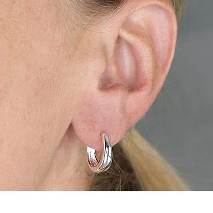 Sterling Silver Gold Plated Tapered Hinged Hoops